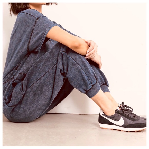 Favorite Mineral Wash Loose Fit Harem Jumpsuit - Picture 3 of 6